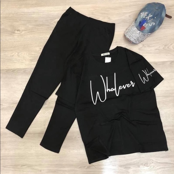 Set with 2 pieces “whatever” on T-shirt - Picture 1 of 3